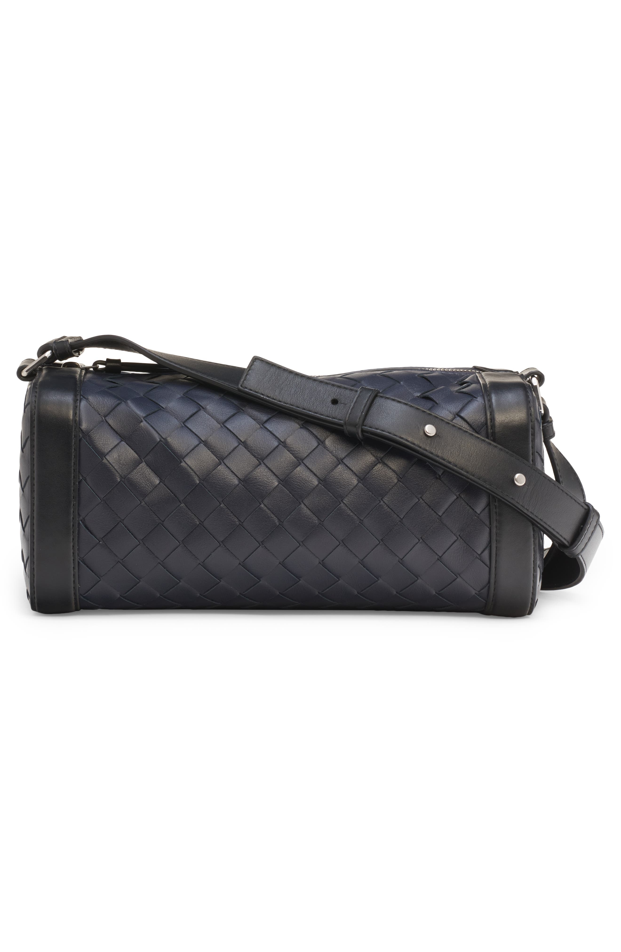 Bottega Veneta Classic Intrecciato Rectangular Crossbody Bag in Space/Black-Silver at Nordstrom - 3