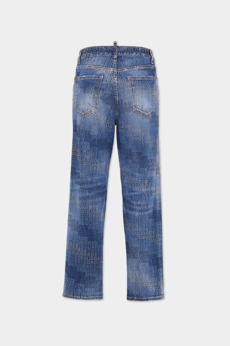 ALLOVER DSQUARED2 CRYSTAL WASH BOSTON JEANS - 2