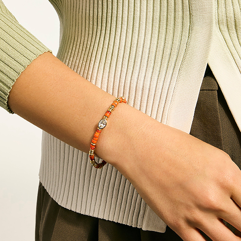 JH Lovestruck™ Heishi Bracelet, Gold, Sterling Silver, Hardstones, Enamel, Diamond, 1.0TCW 5