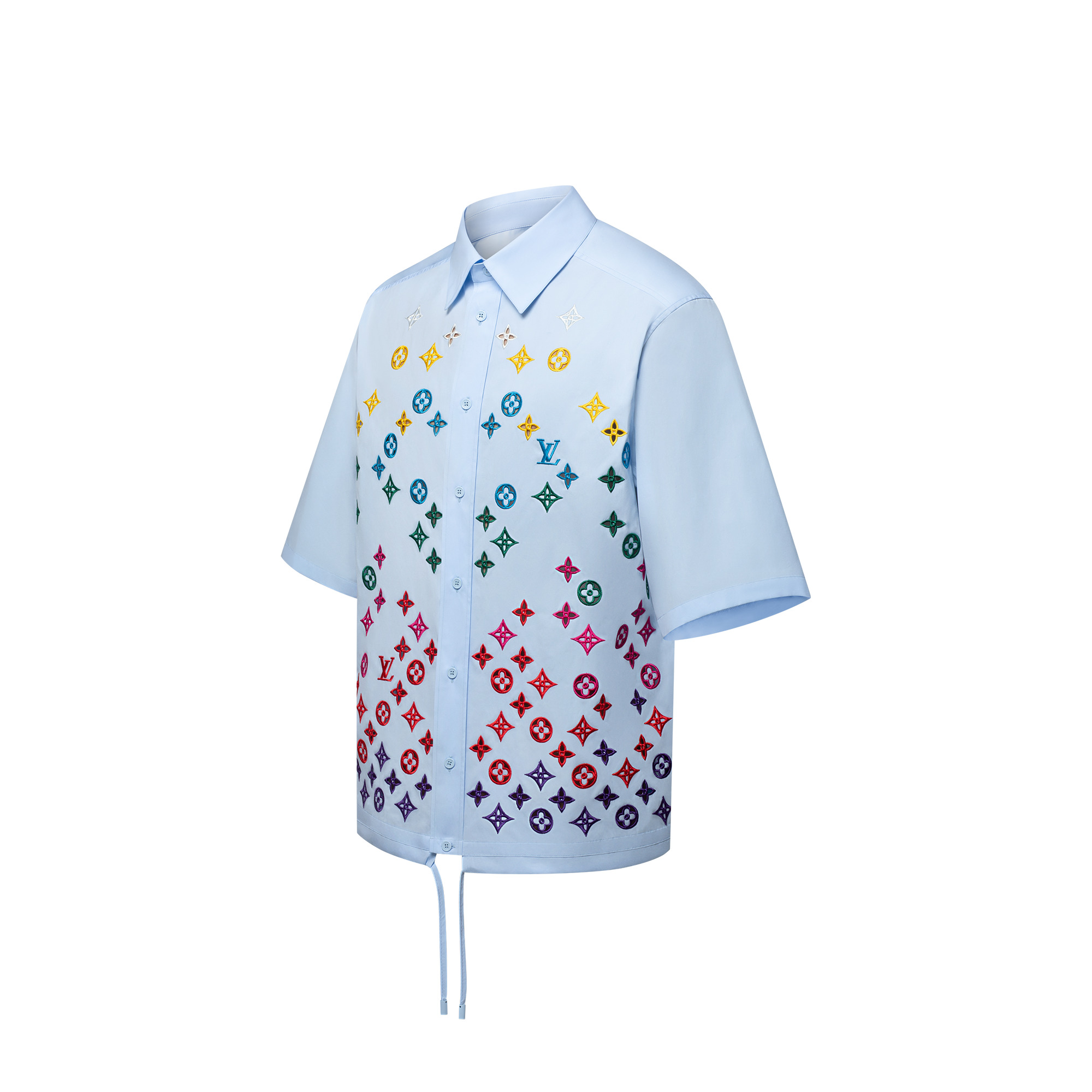 Monogram Flowers Embroidered Short-Sleeved Shirt - 2