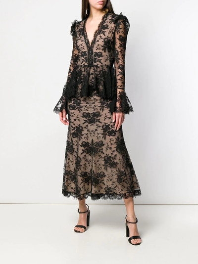 Alexander McQueen peplum-style lace dress outlook