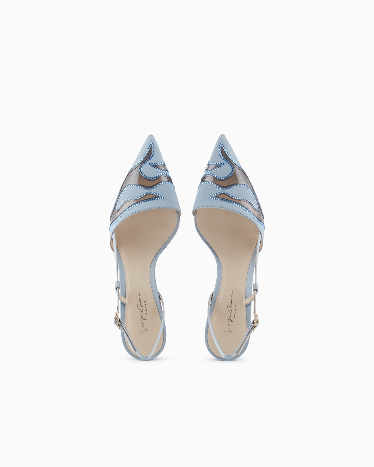 SATIN AND RHINESTONE SLINGBACKS - 3