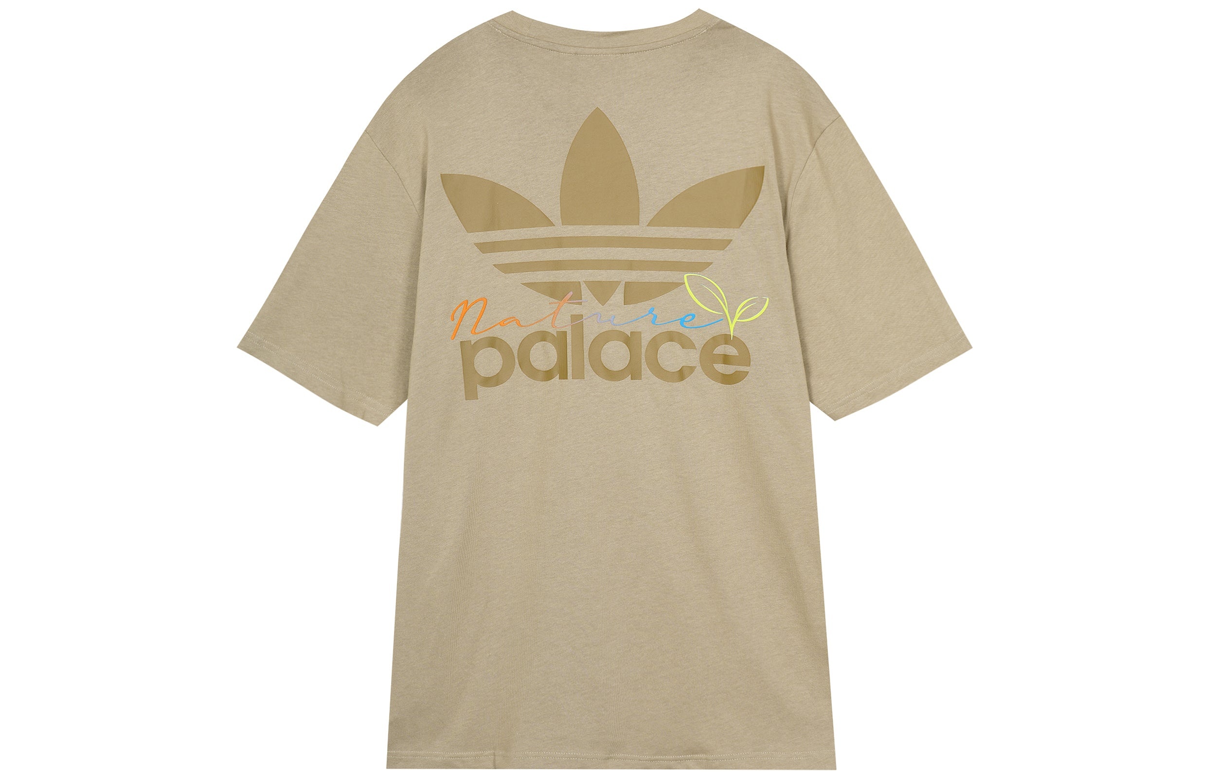 adidas originals x PALACE Crossover SS22 Back Logo Printing Short Sleeve Unisex Brown HM9198 - 2