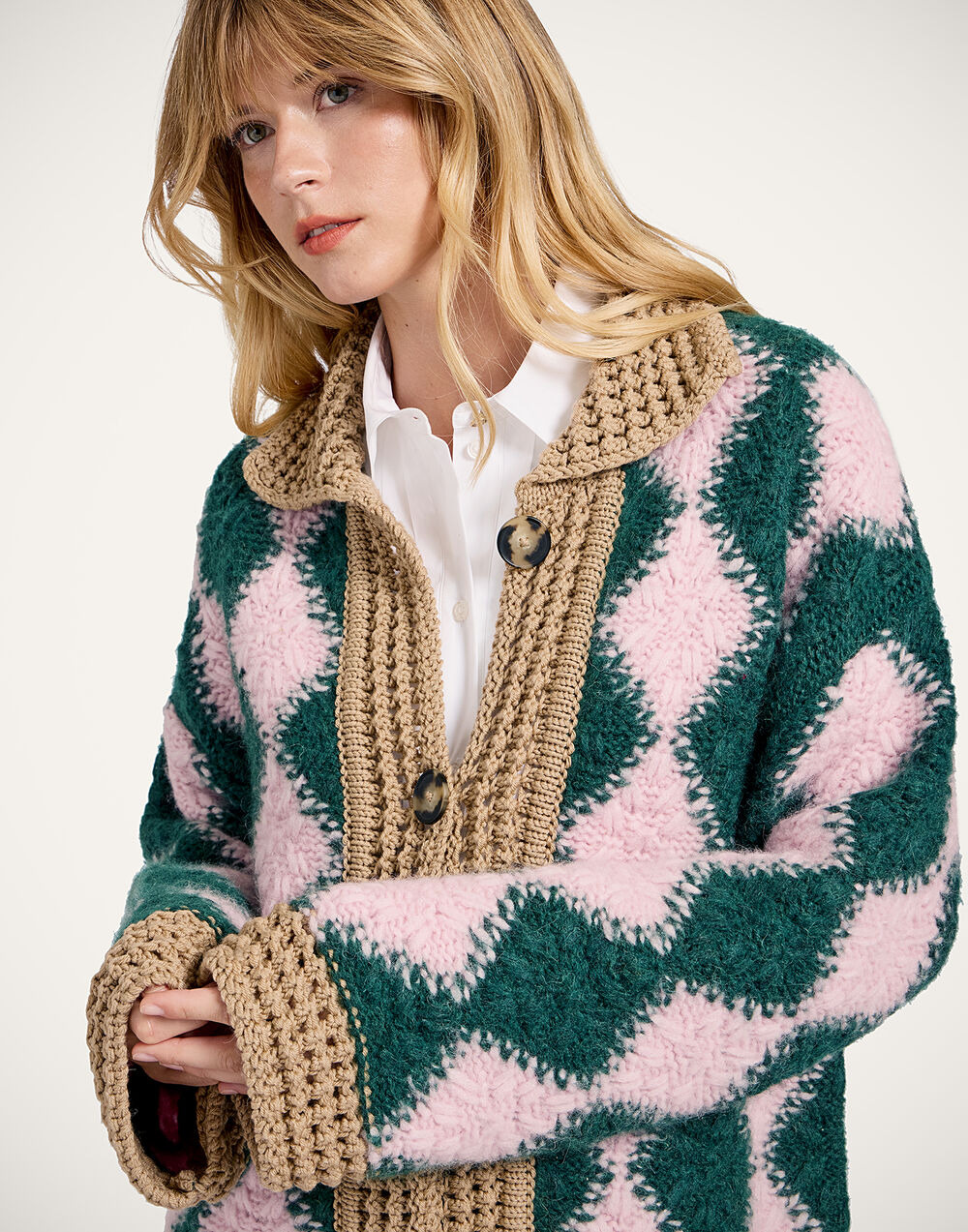 Crochet Bowling Cardigan - 6
