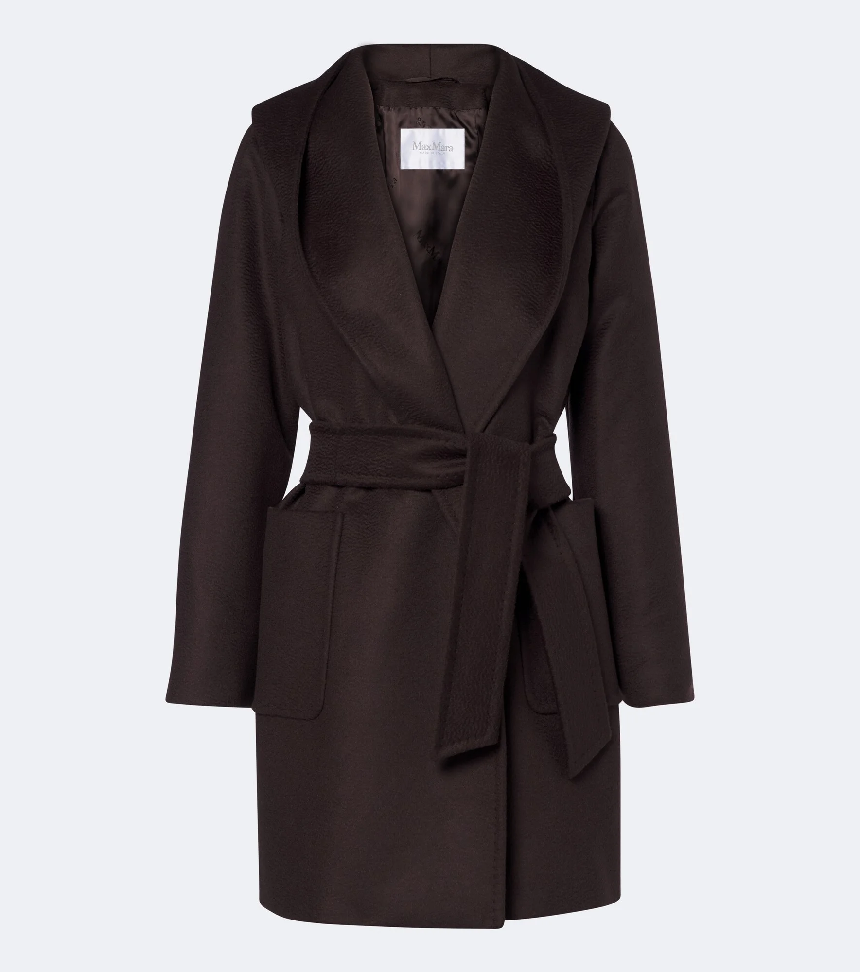 Camel hair wrap coat - 1