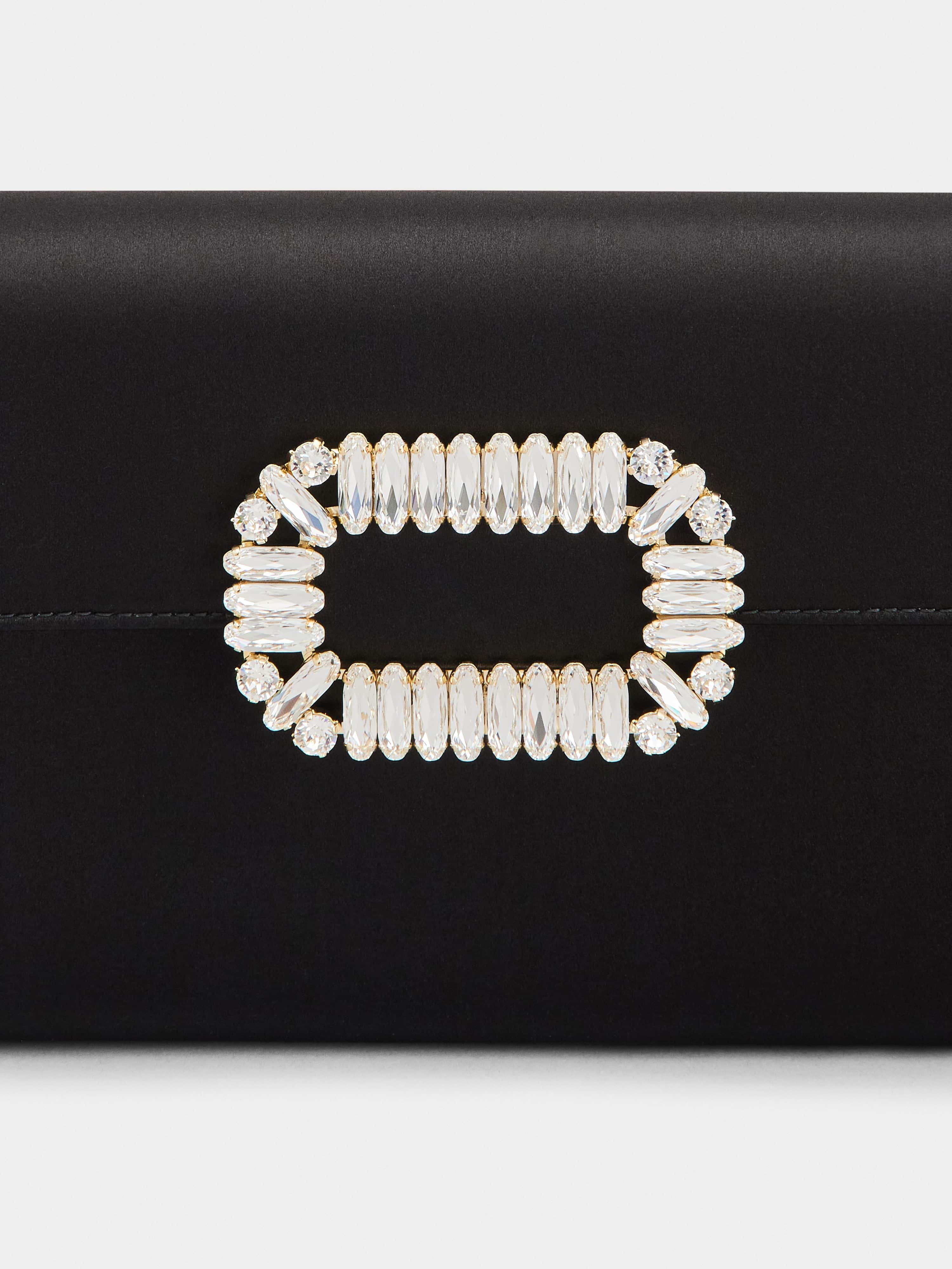Sexy Choc Buckle Clutch in Satin - 7