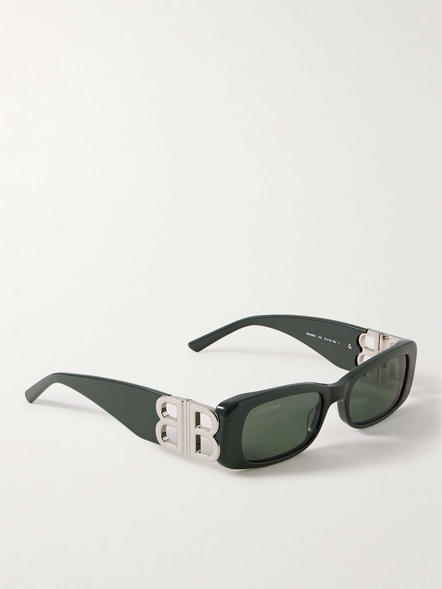Rectangular-Frame Acetate and Silver-Tone Sunglasses - 3