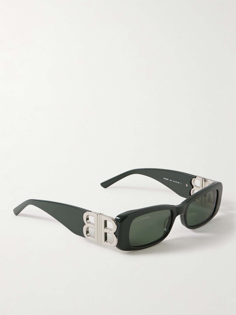 Rectangular-Frame Acetate and Silver-Tone Sunglasses 3