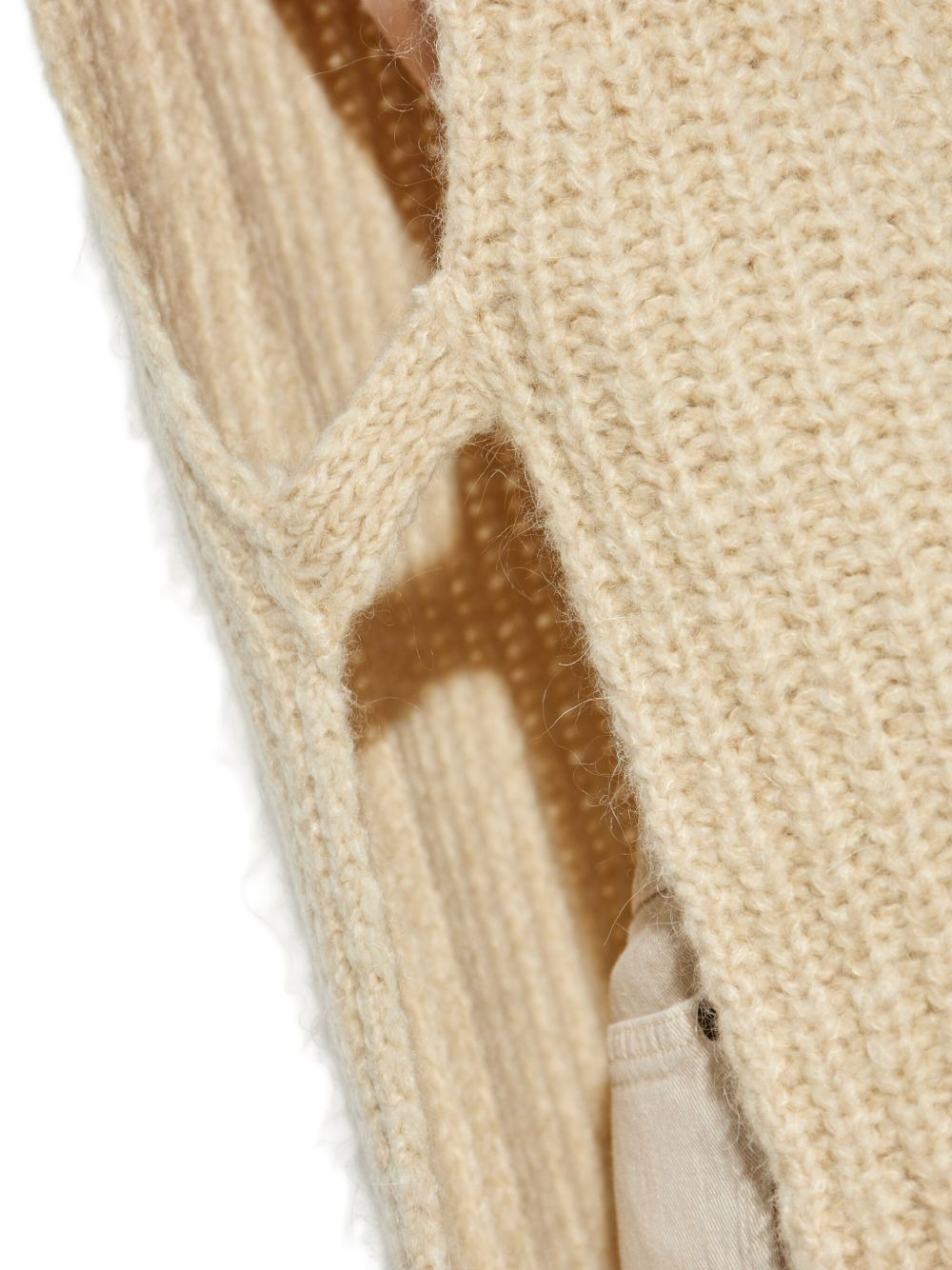 turtleneck ribbed vest - 5