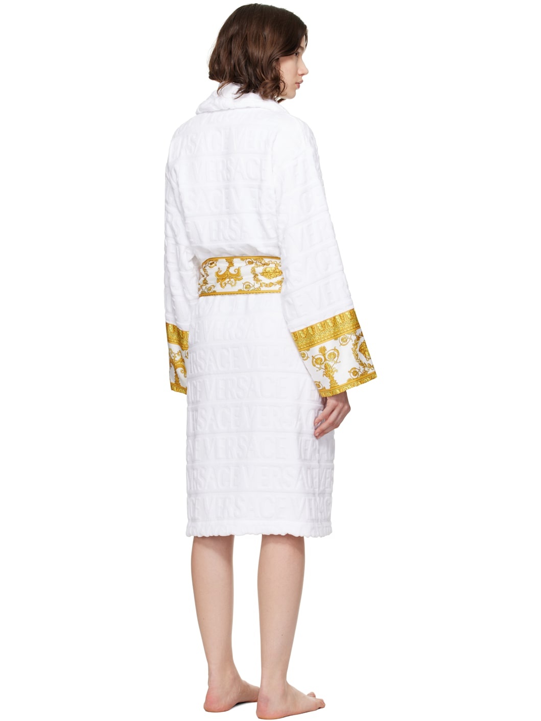 White 'I Heart Baroque' Bathrobe - 3