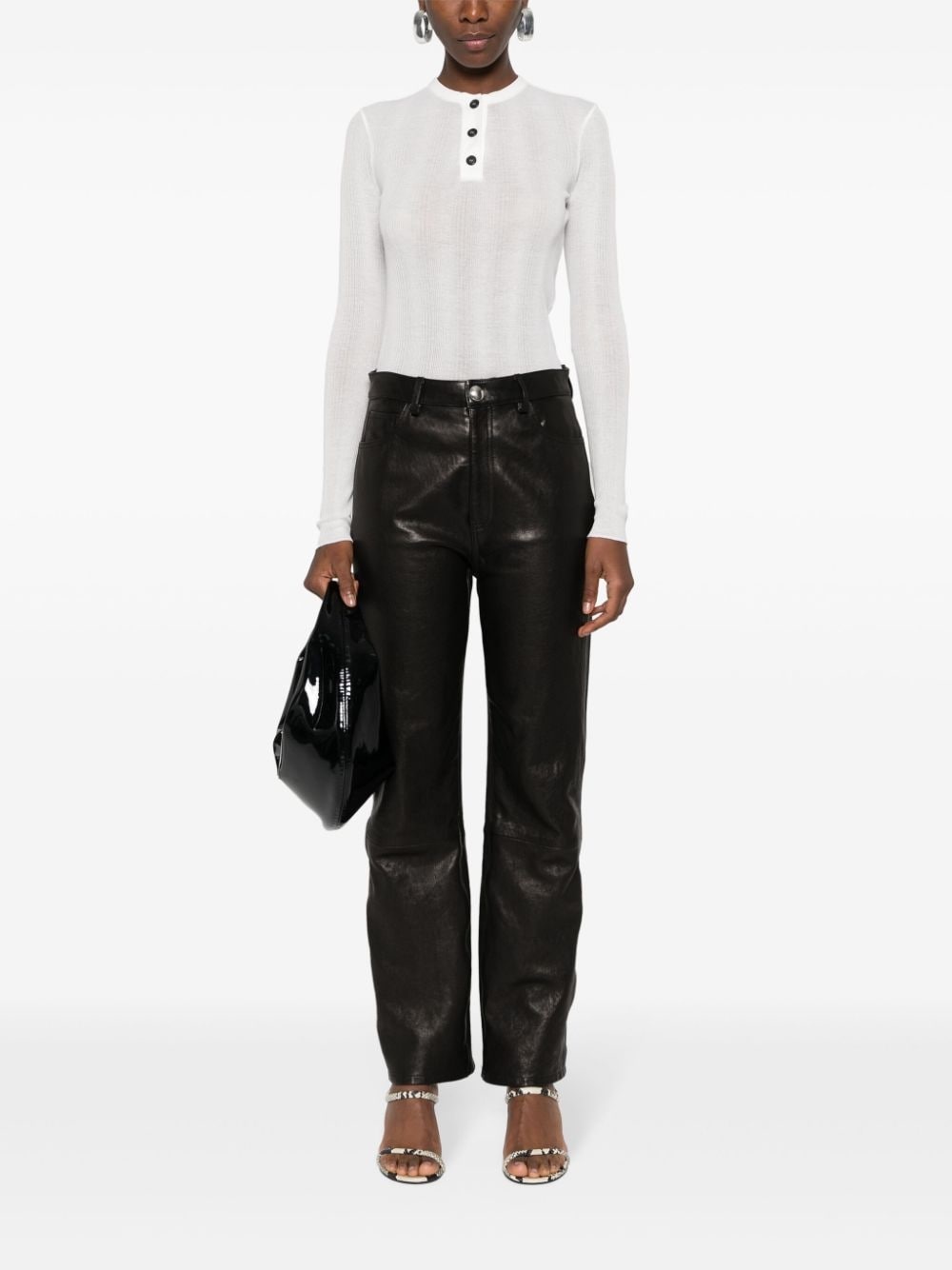 fine-ribbed long-sleeve T-shirt - 2