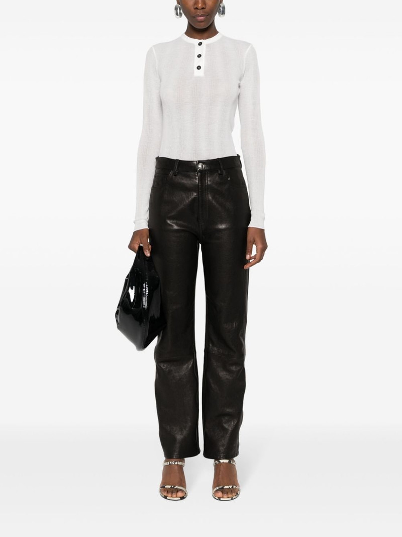 KHAITE fine-ribbed long-sleeve T-shirt outlook