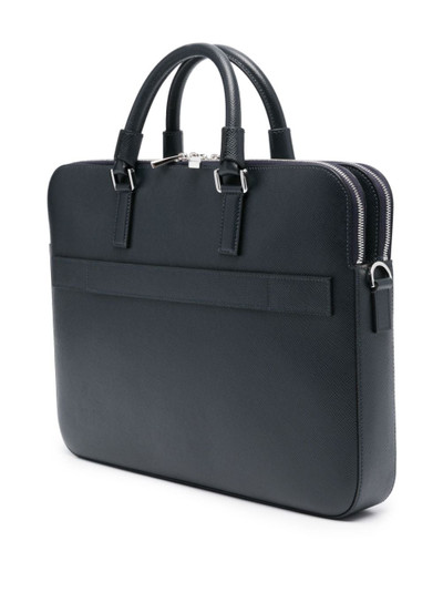 Serapian grained leather briefcase outlook