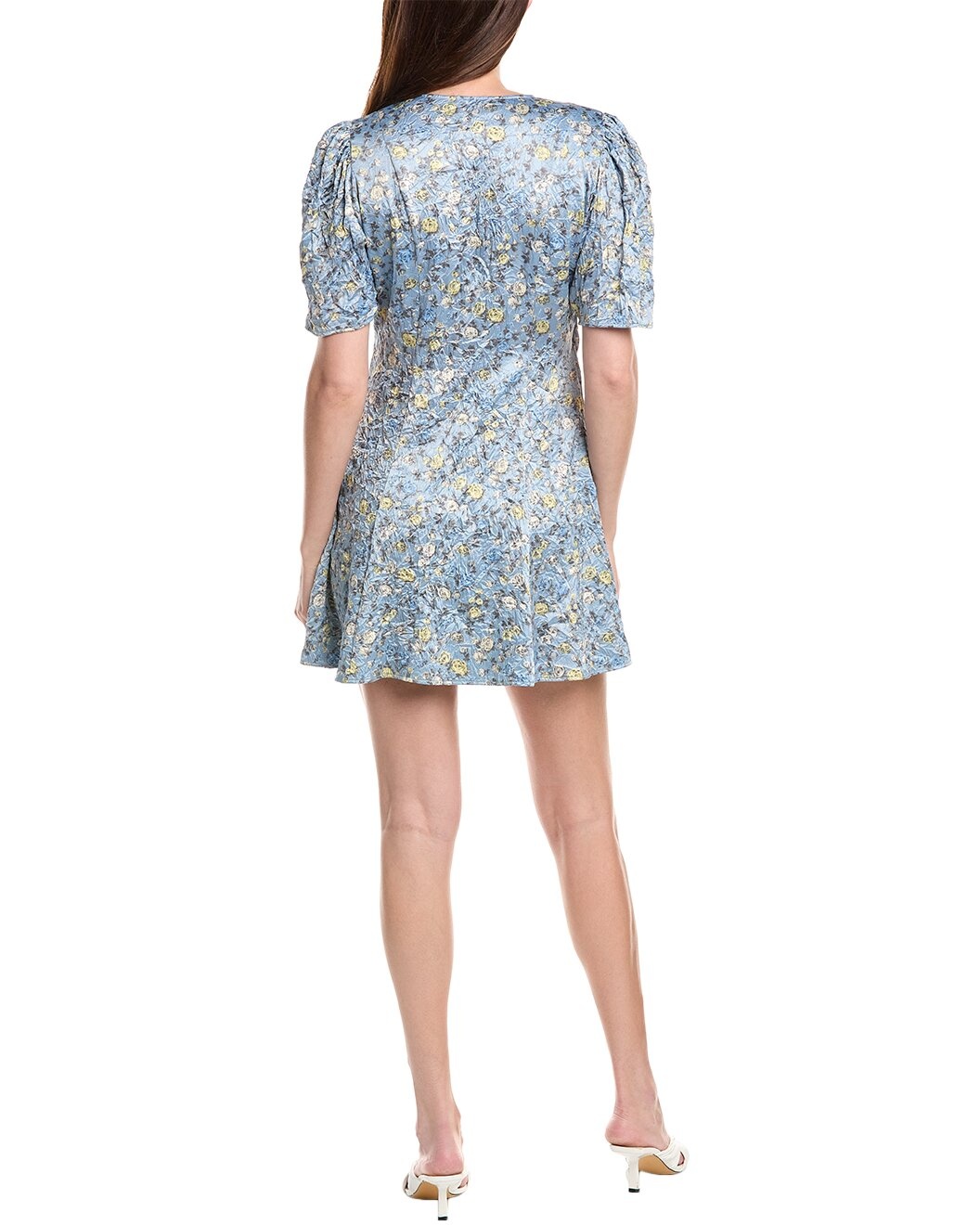 GANNI Satin Wrap Mini Dress - 2