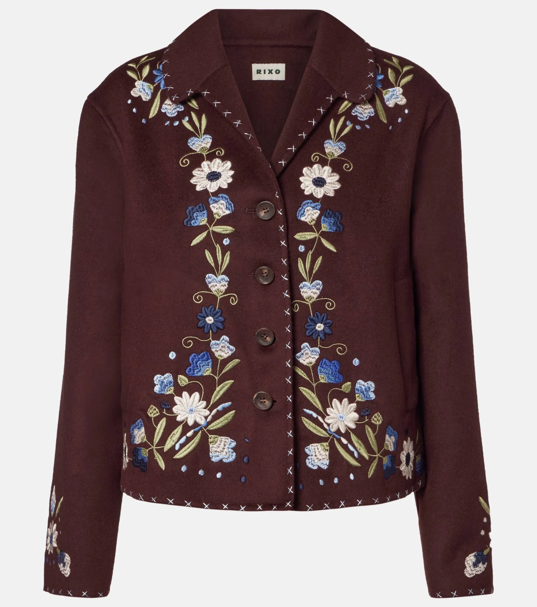 Jude embroidered wool-blend jacket - 1