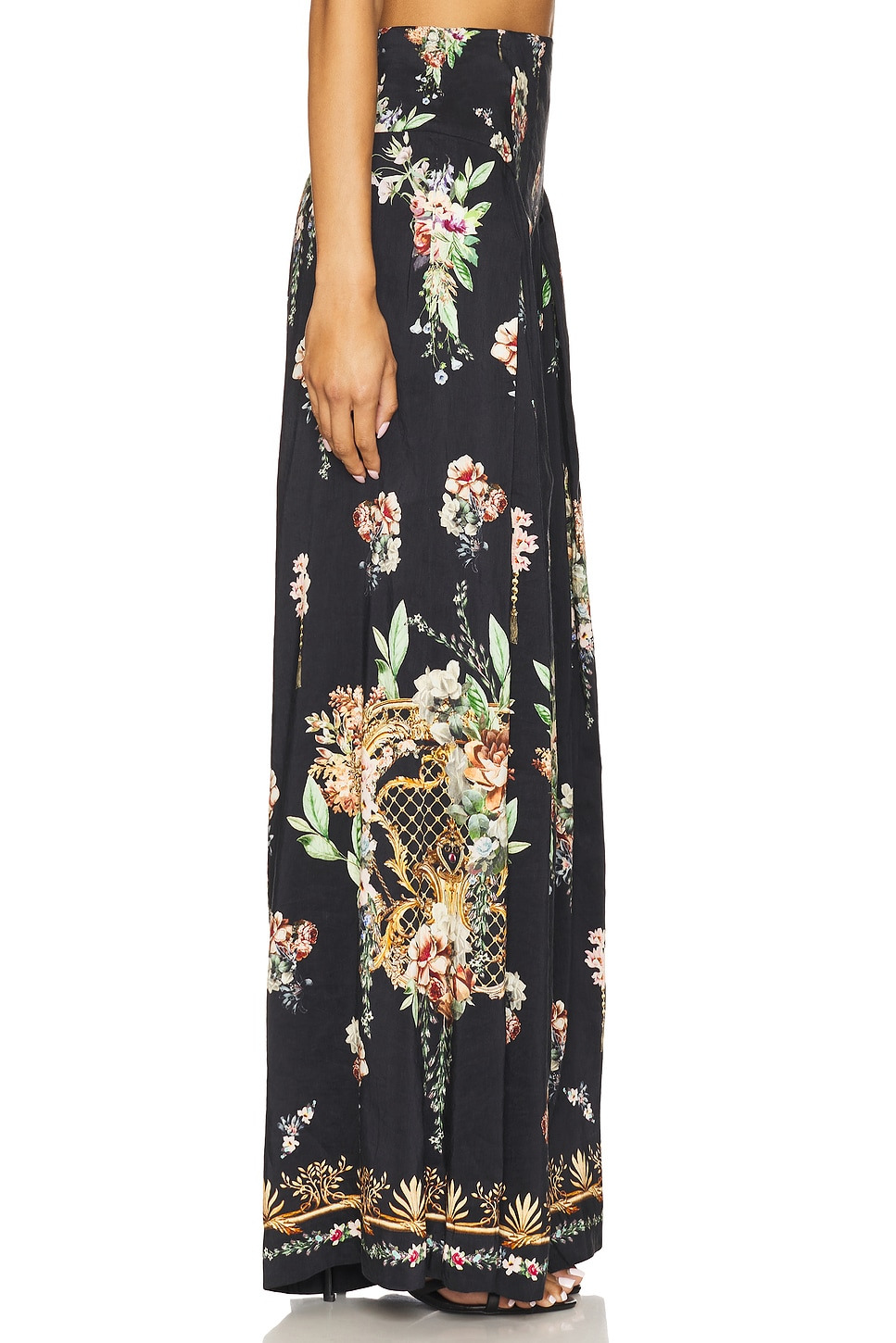 Corset Waist Wide Leg Pant - 3