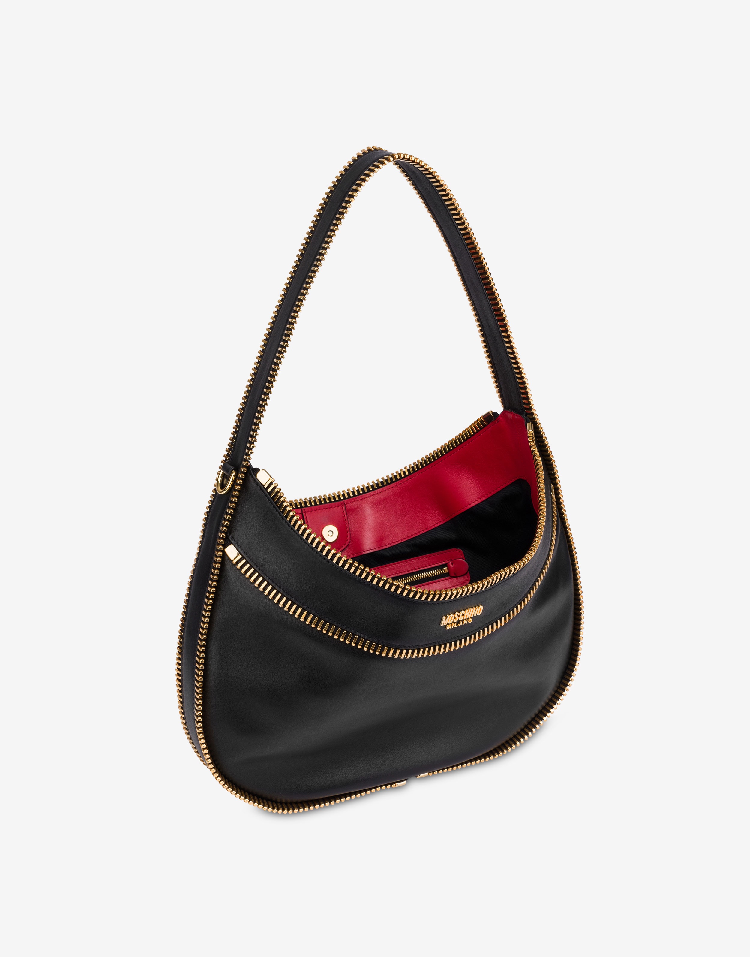 MOSCHINO RIDER CALFSKIN HOBO BAG - 3