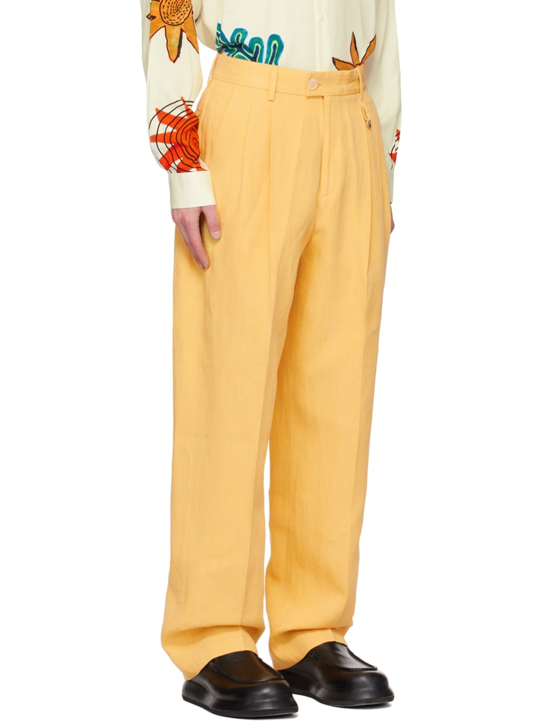 Yellow Le Raphia 'Le Pantalon Madeiro' Trousers - 2