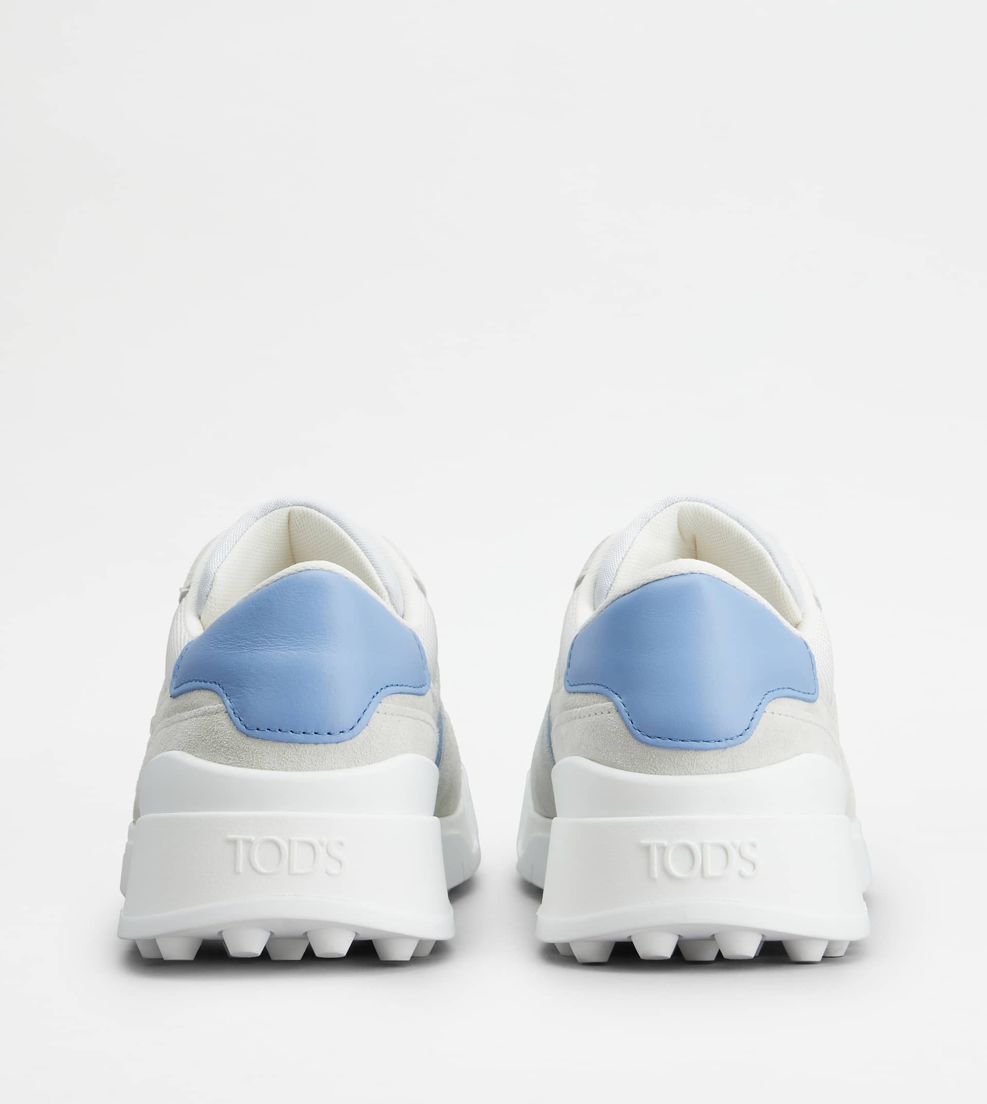 TOD'S SNEAKERS IN SUEDE AND SMOOTH LEATHER - WHITE, BLUE - 3