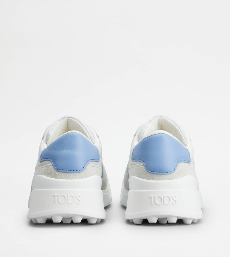 TOD'S SNEAKERS IN SUEDE AND SMOOTH LEATHER - WHITE, BLUE 3
