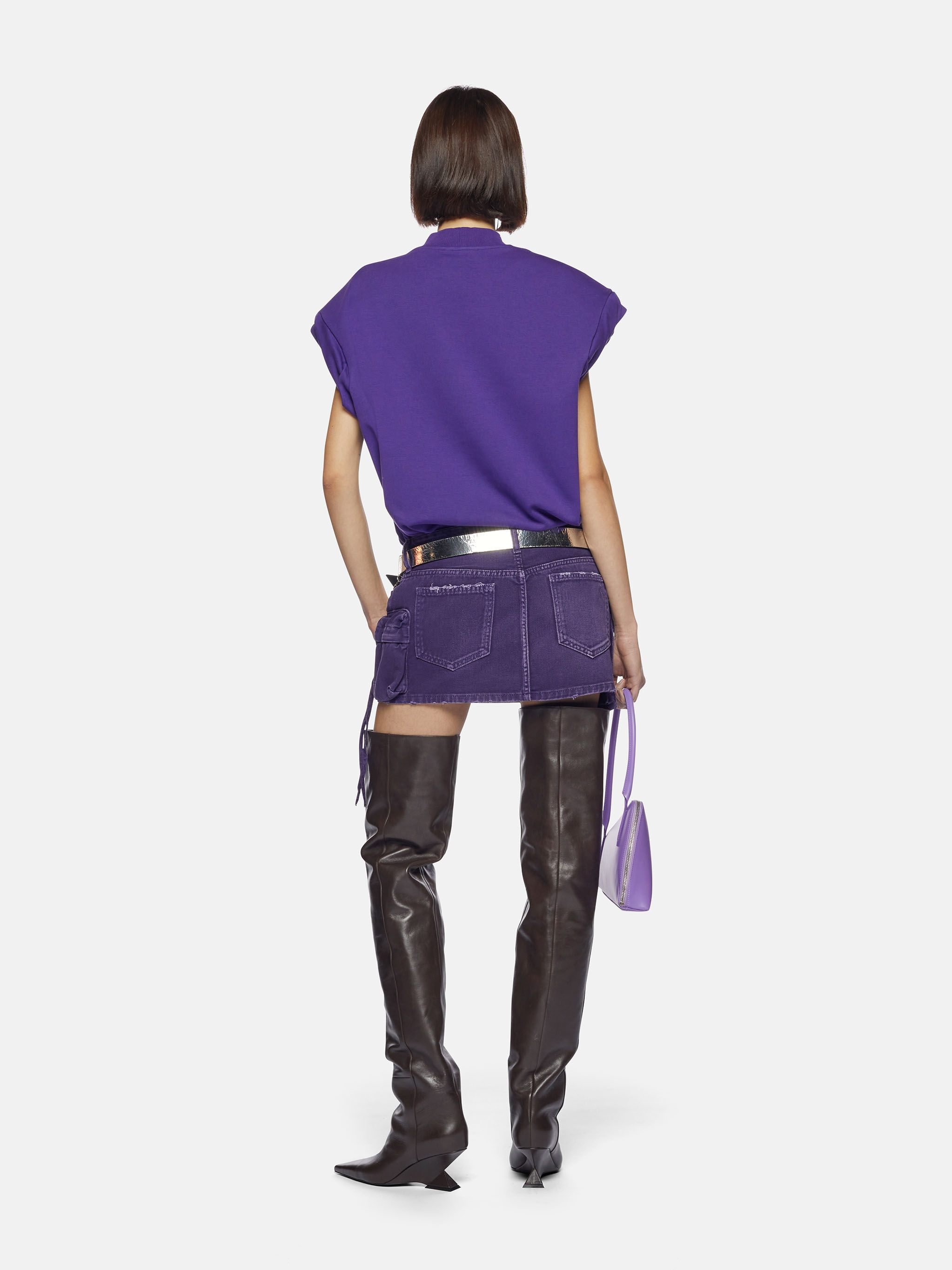 ''FAY'' PURPLE MINI SKIRT - 3