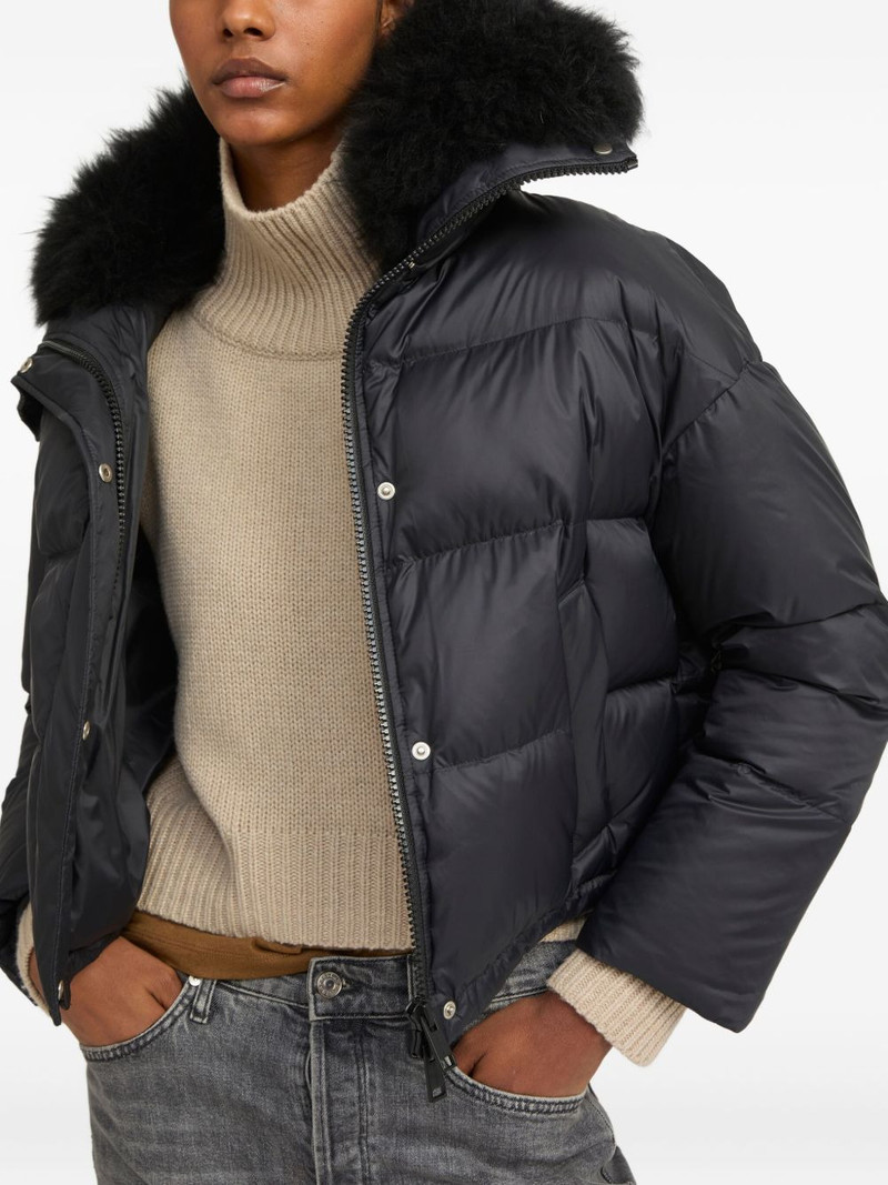 lambsherling-trim puffer jacket 3
