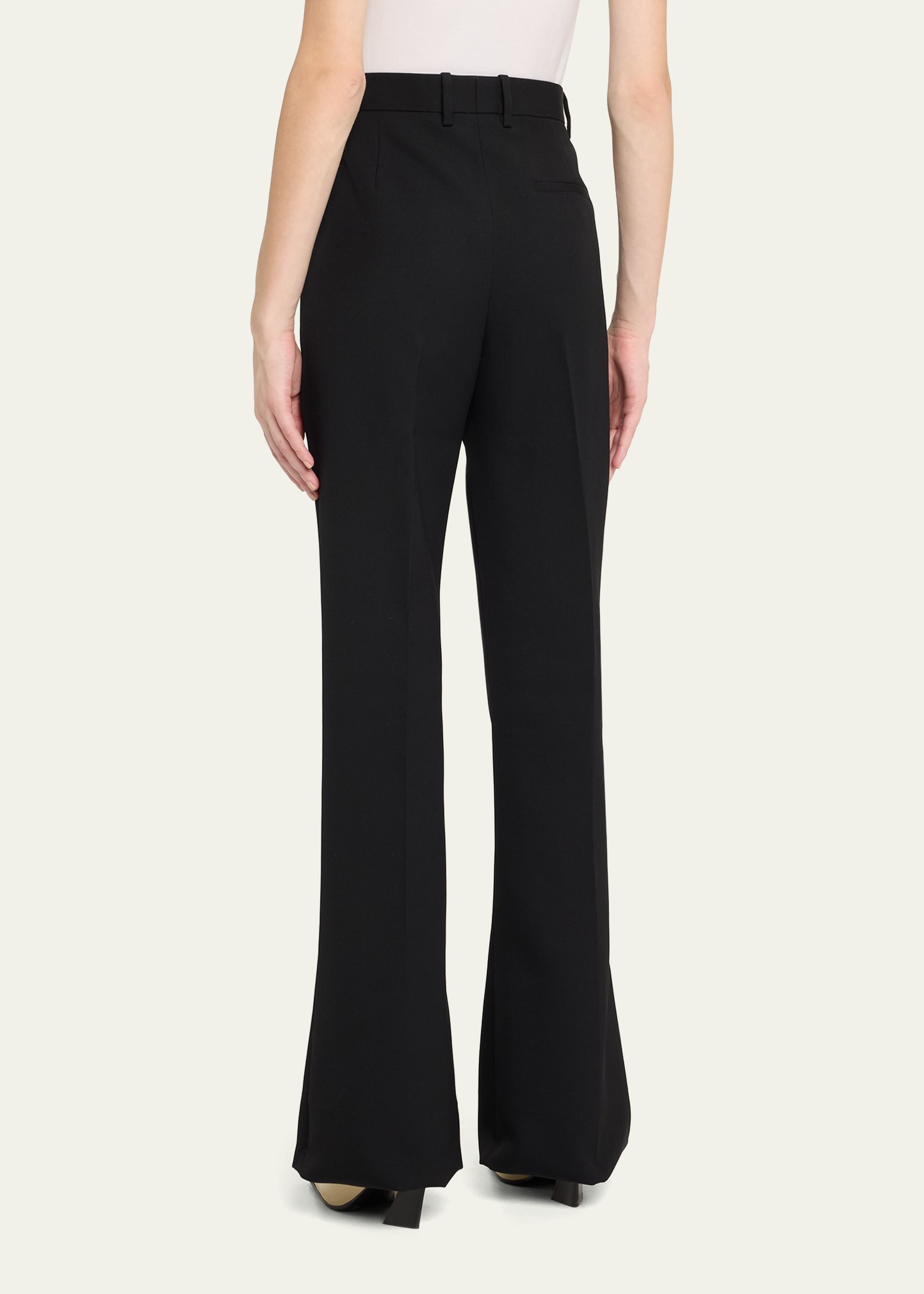 Wool Twill Flare Trousers - 3
