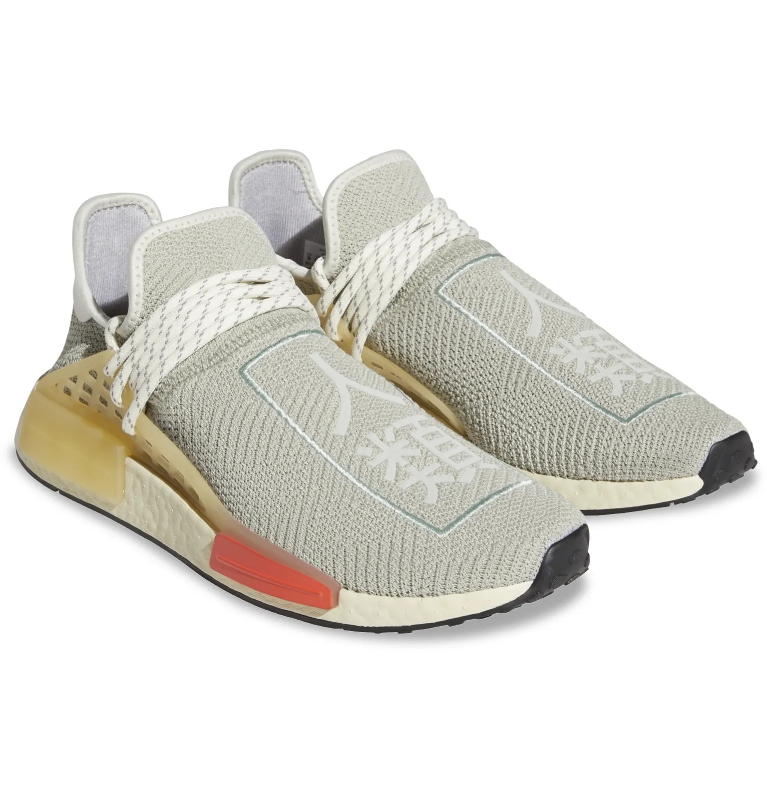 + Pharrell Williams Hu NMD Embroidered Primeknit Sneakers - 2