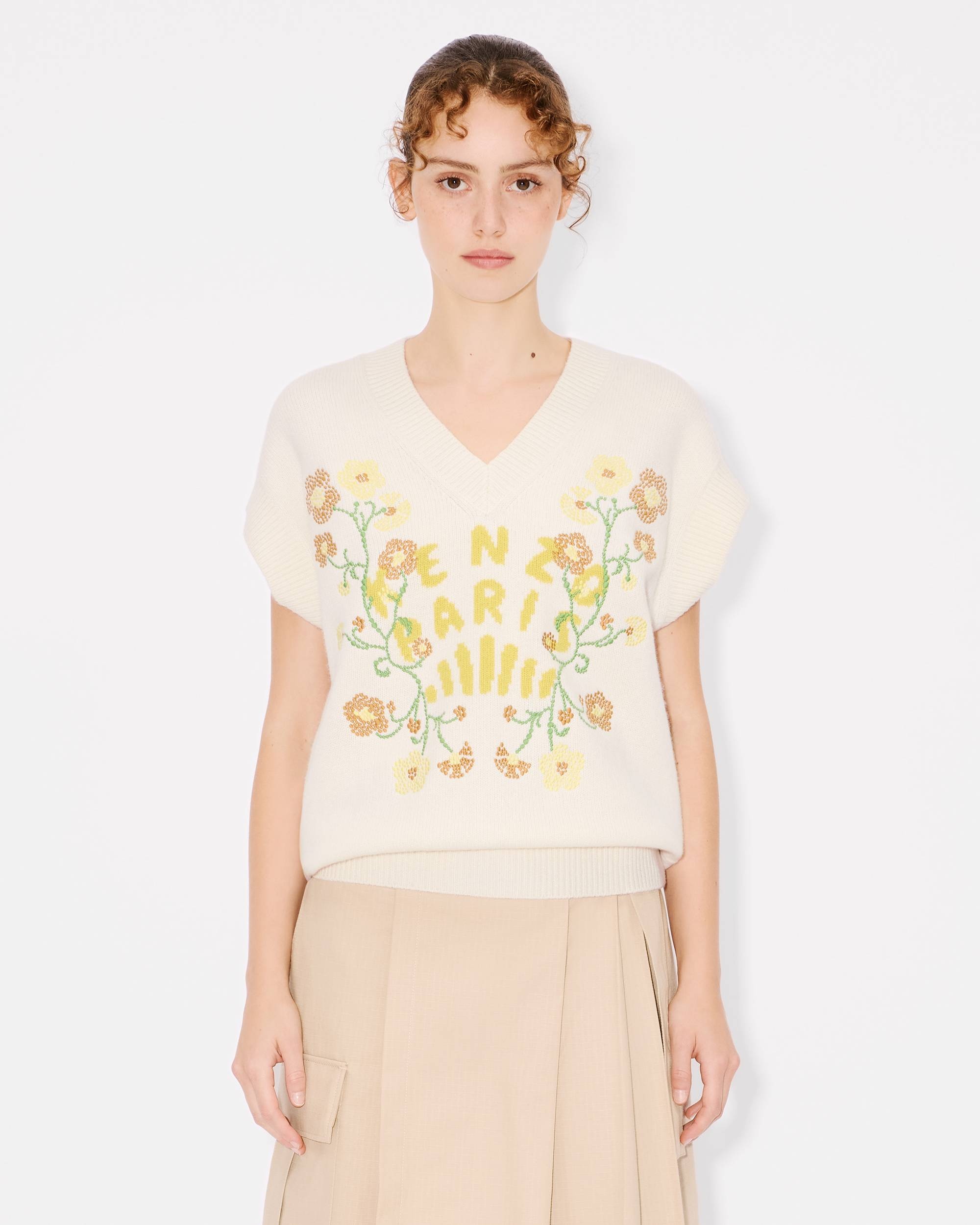 'KENZO Jungle Flower' embroidered wool vest - 3