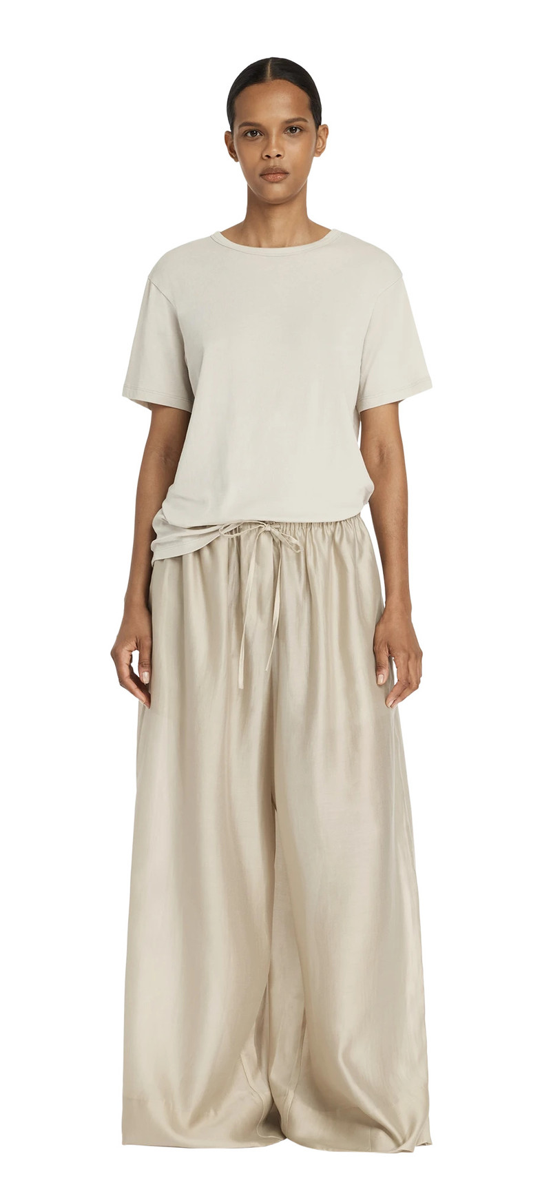 entire studios VENTO WIDE LEG PANT CHAMPAGNE outlook