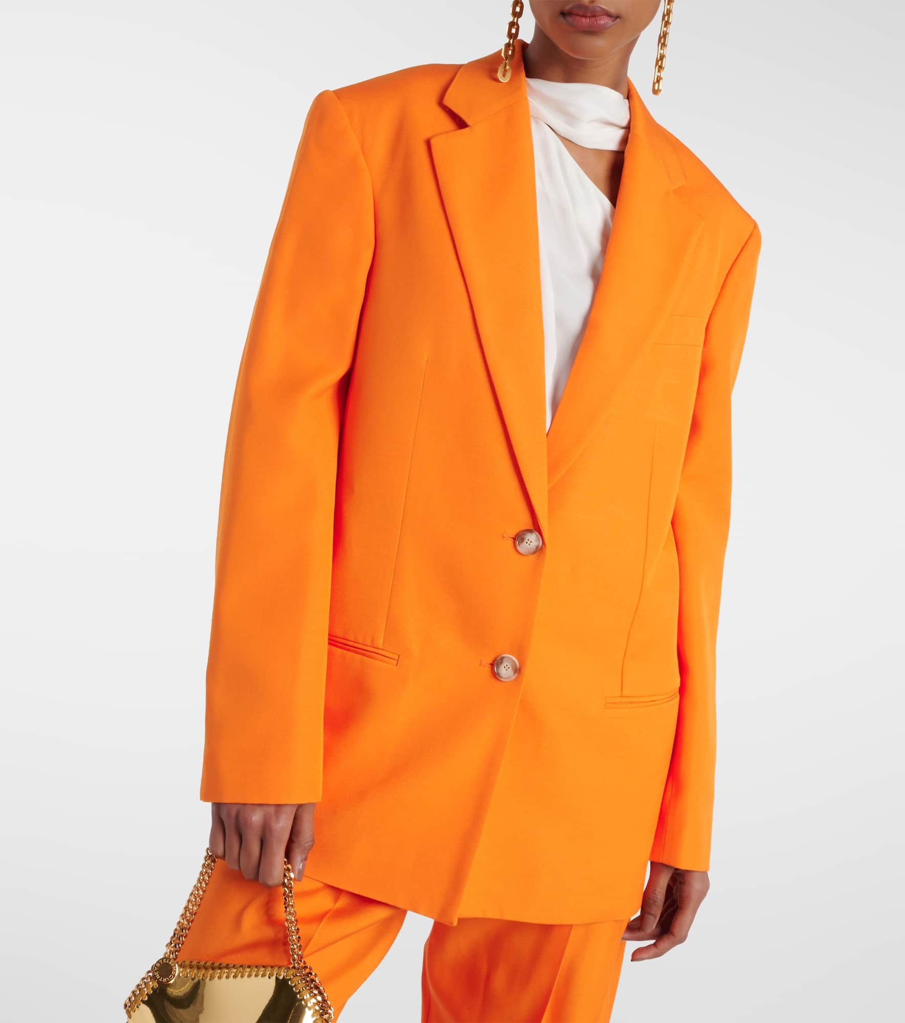 Single-breasted crêpe blazer - 6