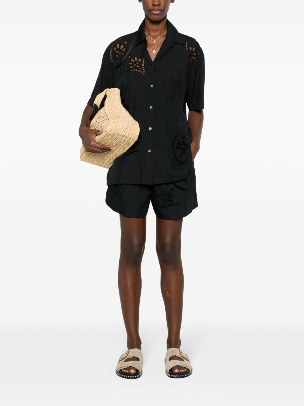 Hidea broderie-anglaise shorts - 2