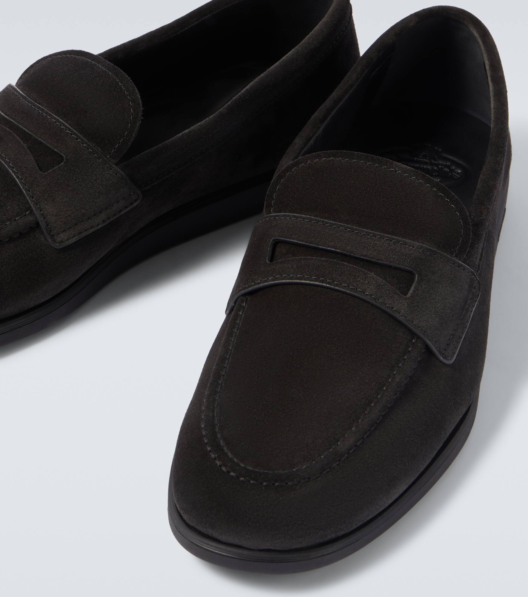 Portsmouth suede penny loafers - 3