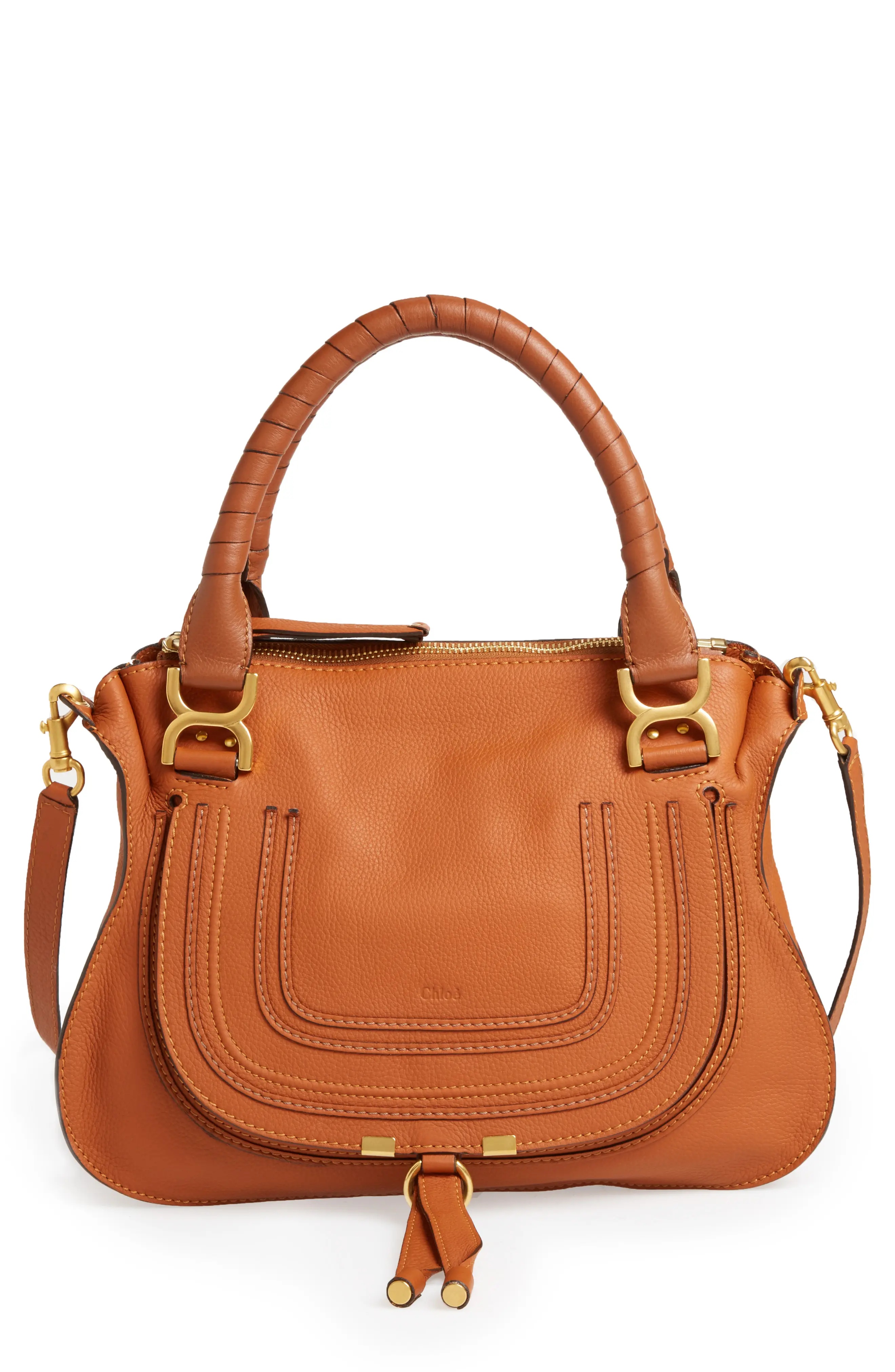 Medium Marcie Calfskin Leather Satchel - 1