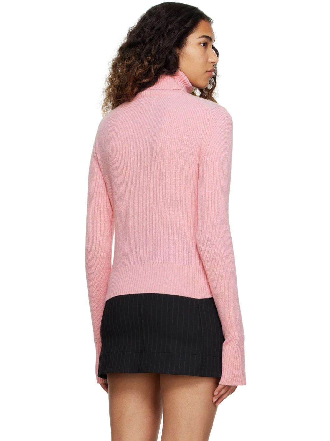 Pink Paneled Turtleneck - 3