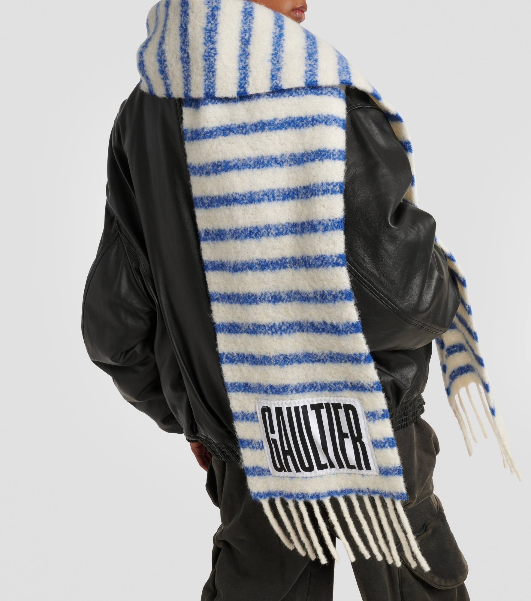 Striped wool-blend scarf - 2