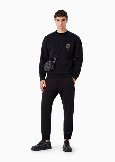 GIORGIO ARMANI Cotton-jersey crew-neck sweatshirt outlook