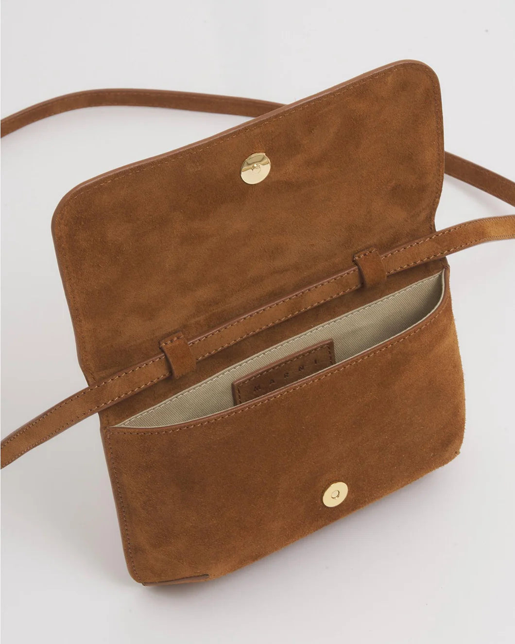 SUEDE SHOULDER BAG WITH MARNI MENDING - 3