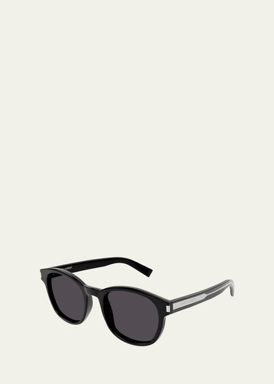 SAINT LAURENT Men's SL 620 Acetate Round Sunglasses outlook
