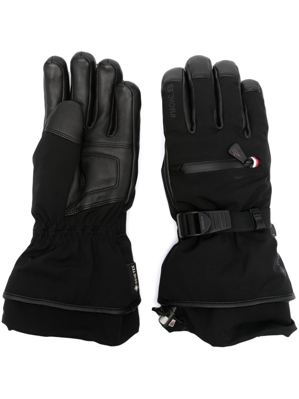 padded zip-pocket gloves - 1