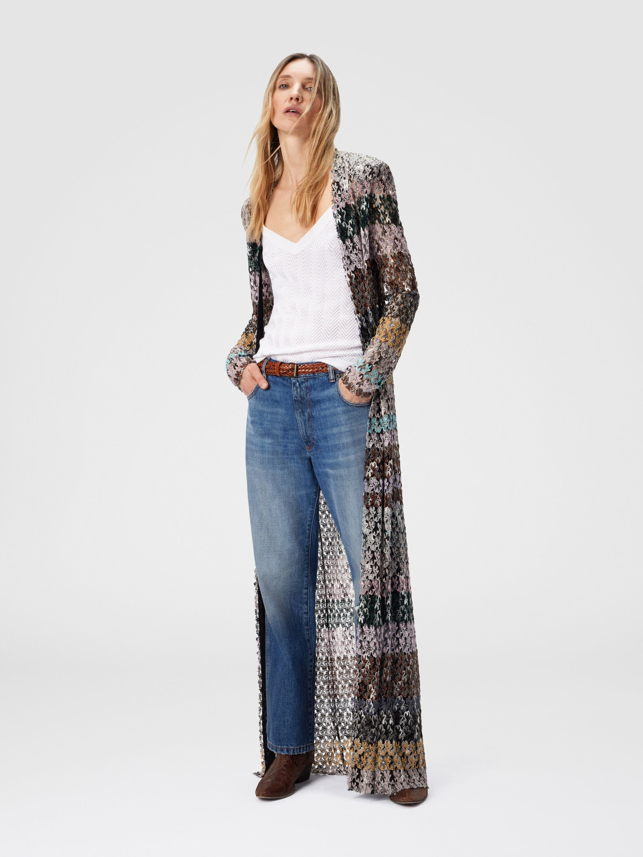 Missoni Long Cardigan With Lace Straps in Multicoloured at Nordstrom - 2
