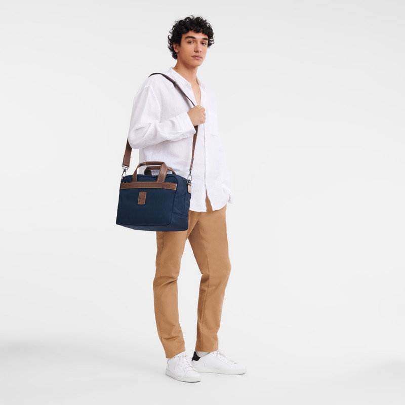 Longchamp Boxford S Travel bag Blue - Canvas outlook