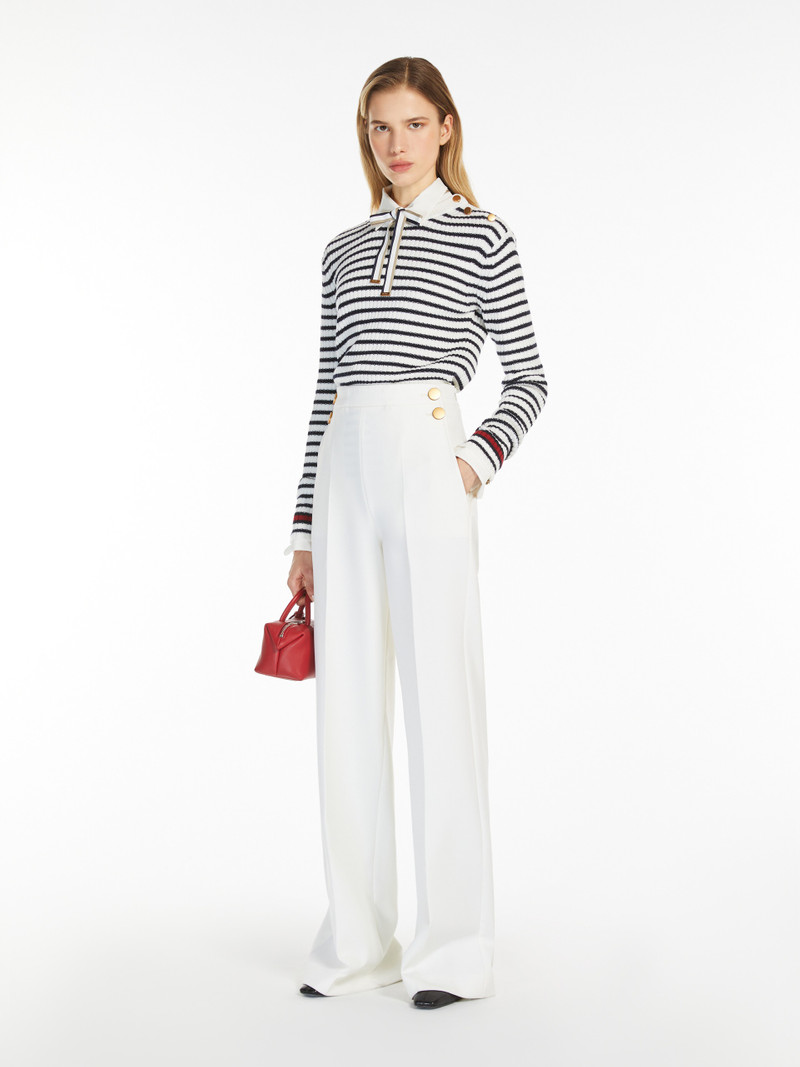 Max Mara POLONIA Wide-leg wool canvas trousers outlook