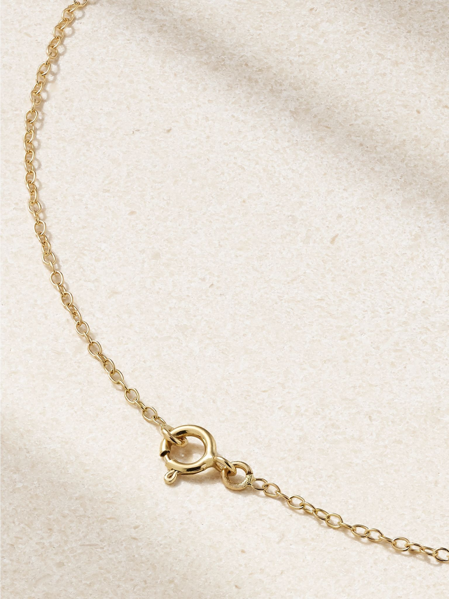 Minaudière Coeur 9- and 18-karat gold, agate and diamond necklace Gold - 3