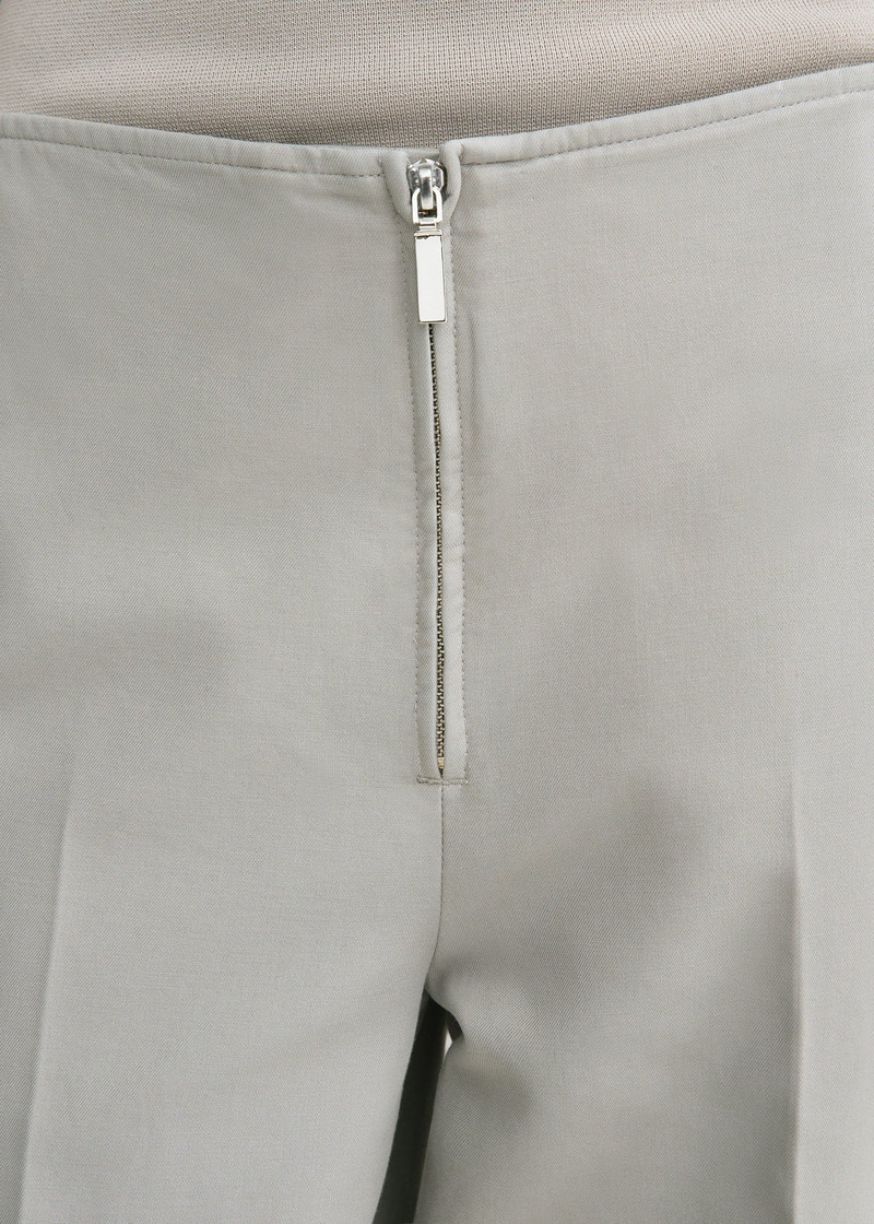Zip-front wide trousers dove 5