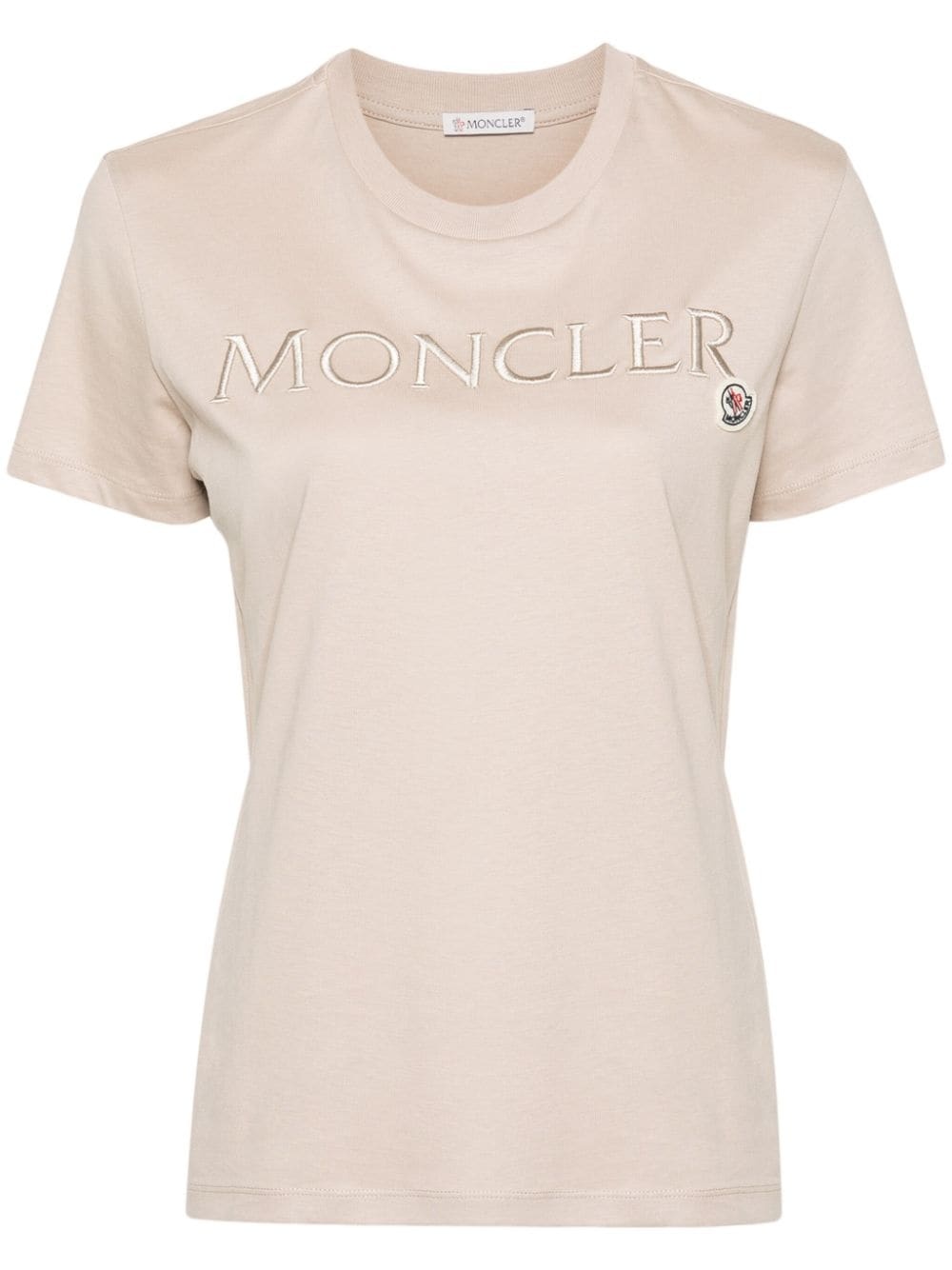 logo-embroidered cotton T-shirt - 1