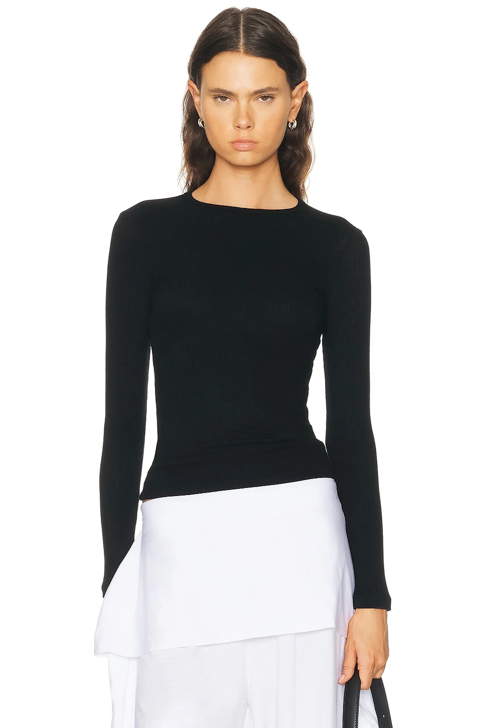 Quincy Long Sleeve Fitted Crewneck Tee - 1