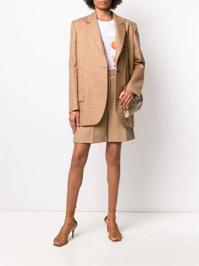 Stella McCartney abstract pattern single-breasted blazer outlook