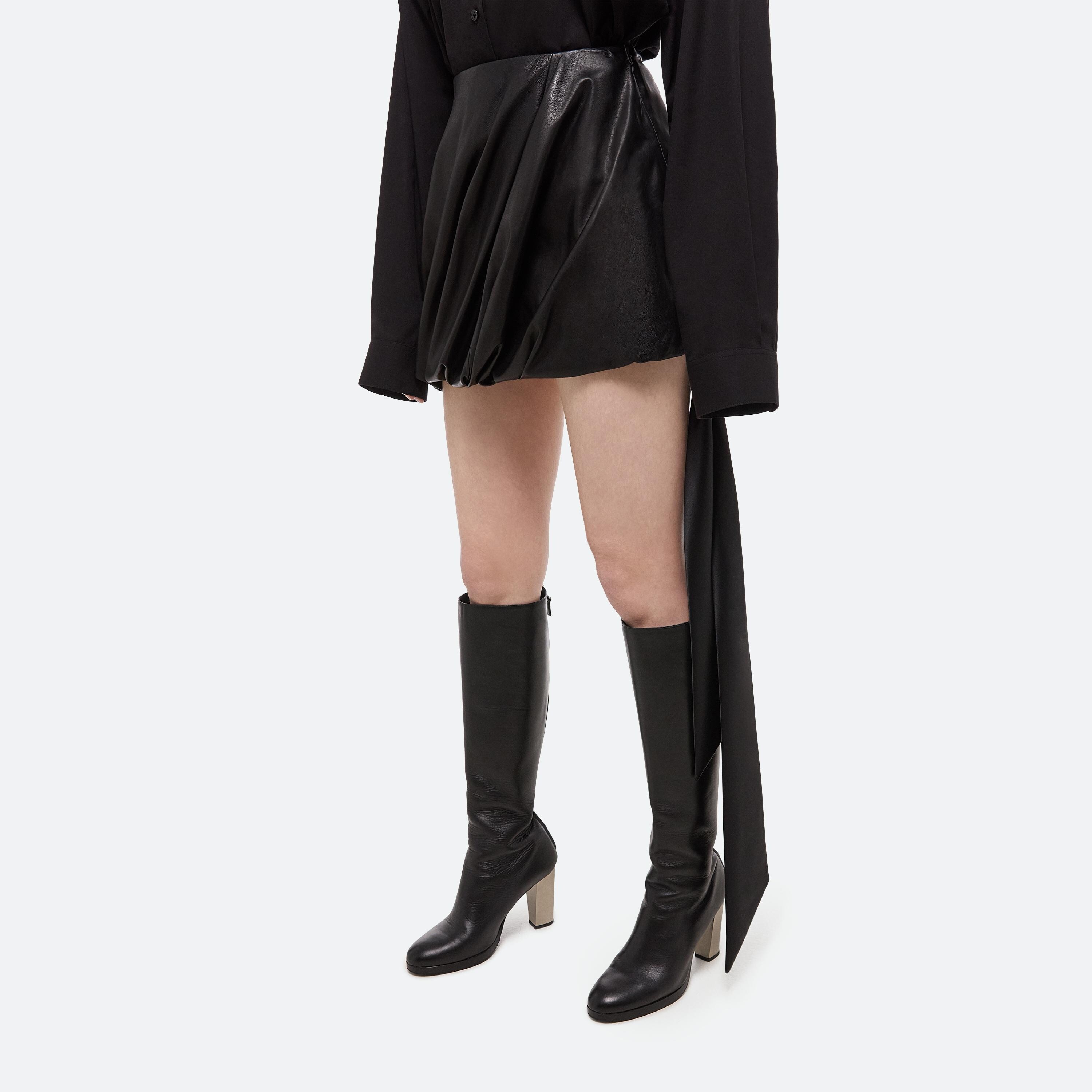 LEATHER BUBBLE SKIRT - 6