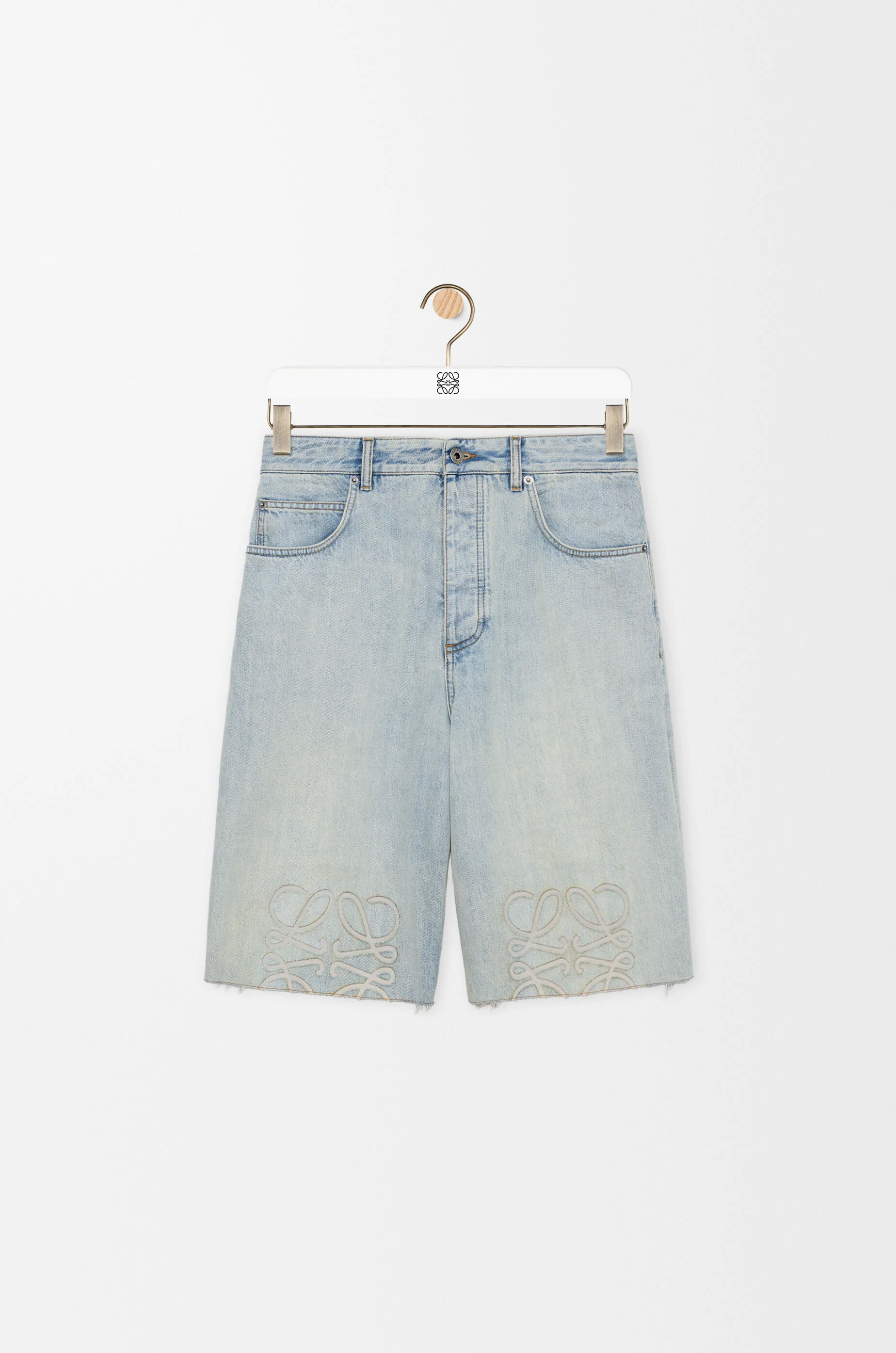 Anagram shorts in denim - 1